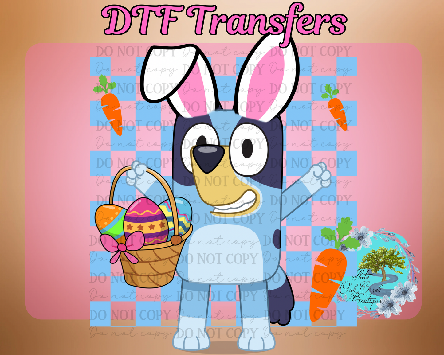 DTF Transfer Bluey Easter