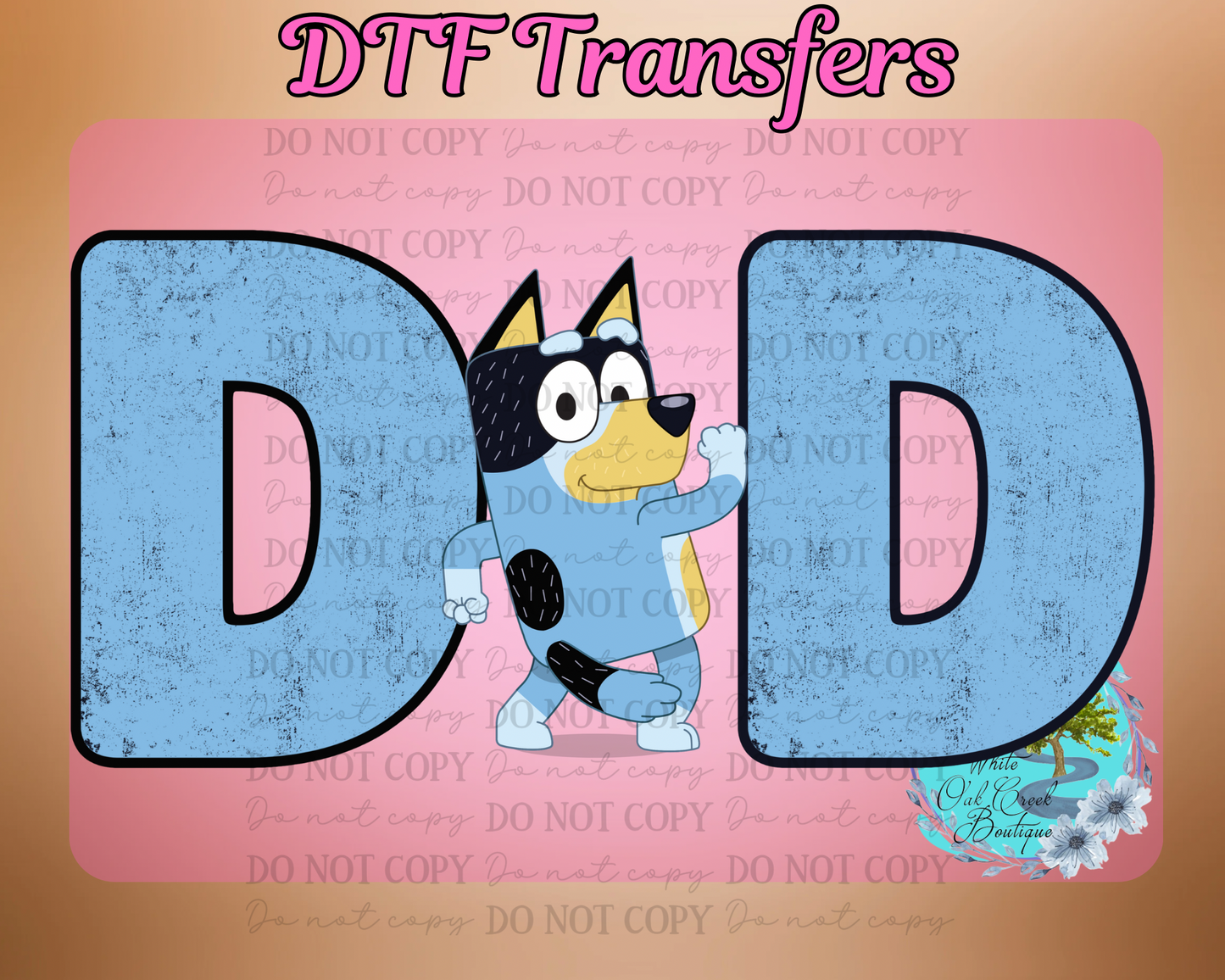 DTF Transfer Bluey Dad