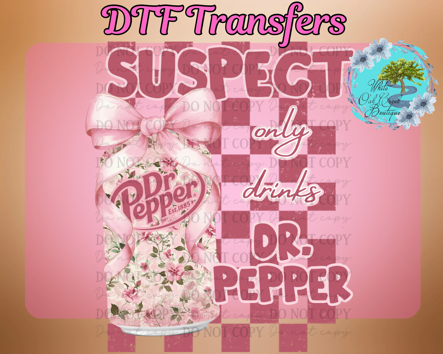 DTF Transfer Suspect Dr. Pepper