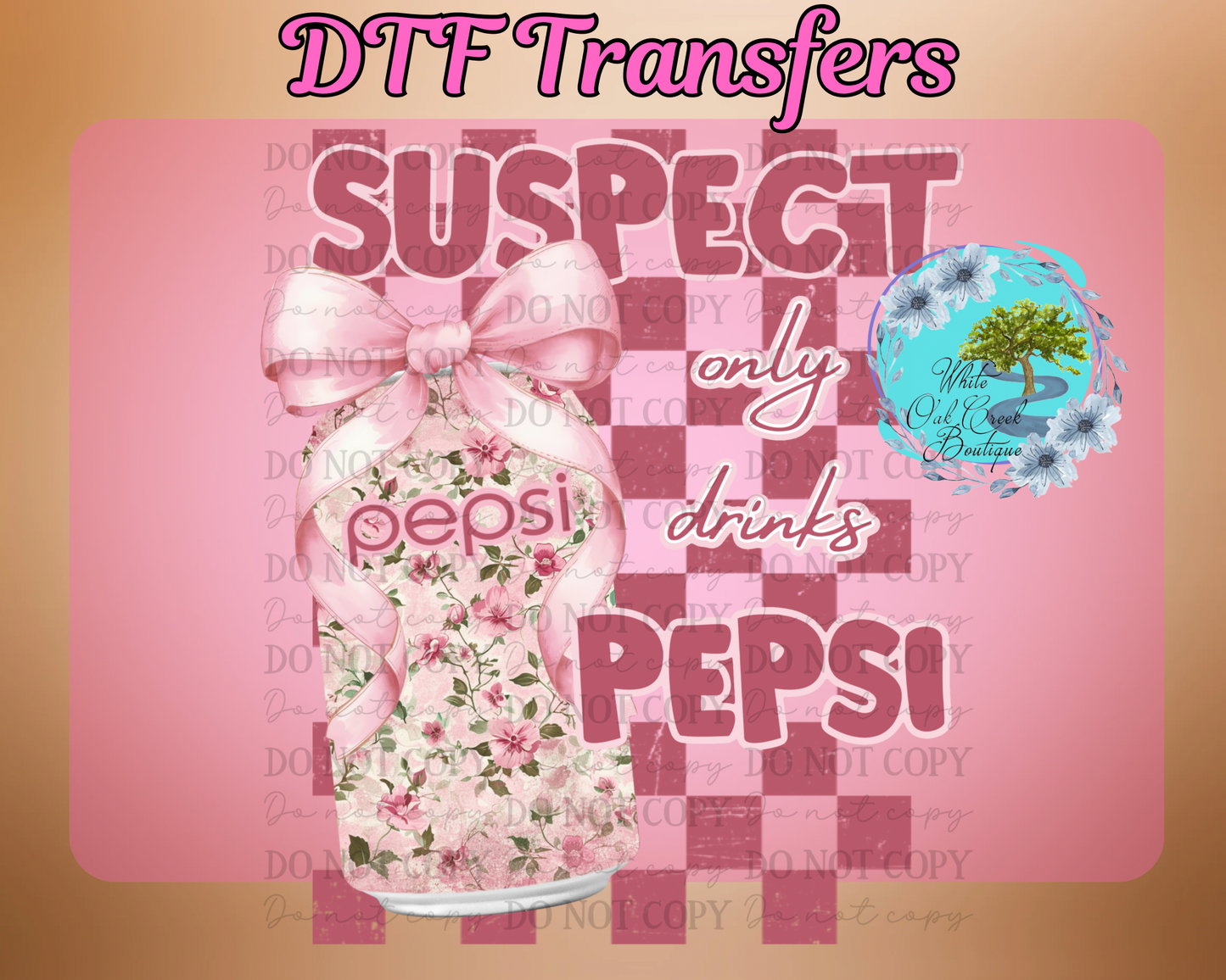DTF Transfer Soda Coquette Bow