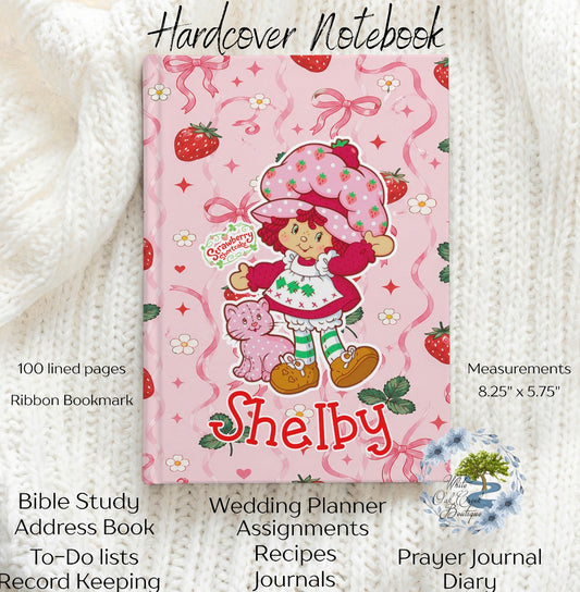 Hardcover Notebook Strawberry Personalized
