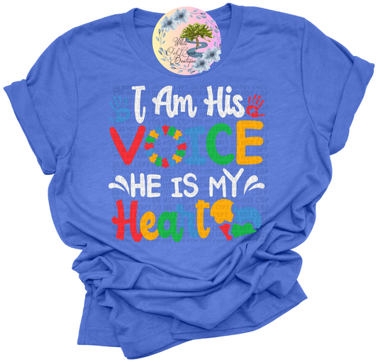 I Am His Voice Autism T-Shirt