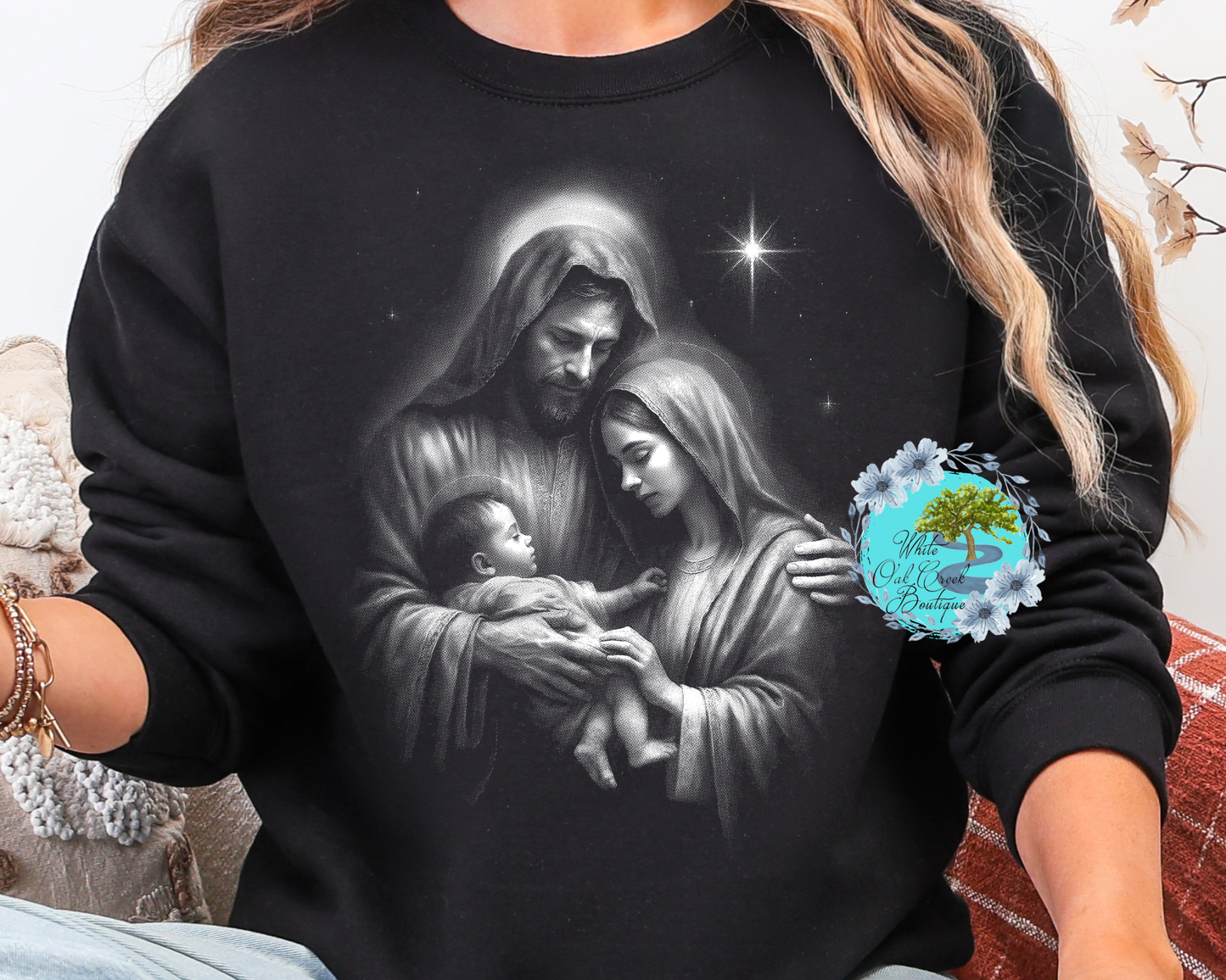 Sweatshirt Holy Nativity Scene Jesus