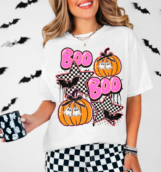 DTF Transfer Pink Boo Boo Pumpkins