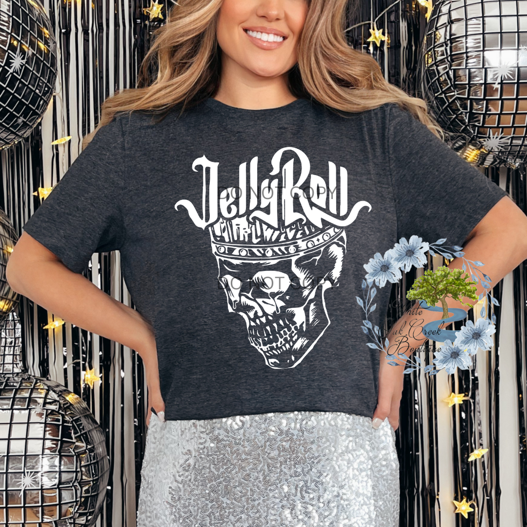 Jelly Roll Skull DTF Transfer