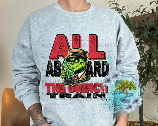 Train Sweatshirt or T-Shirt Green Guy