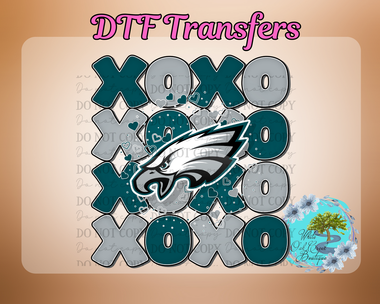 DTF Transfer XOXO Blue