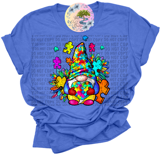 Gnome Heart Autism T-Shirt