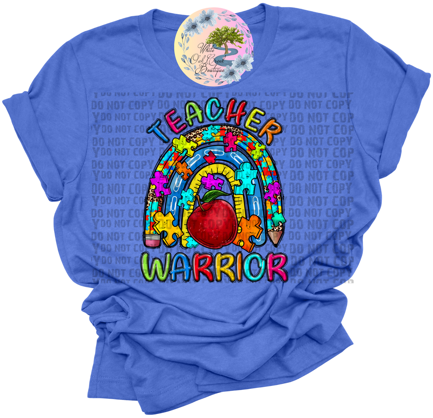 Teacher Warrior Autism T-Shirt