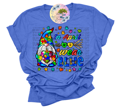 We Wear Blue Autism Awareness T-Shirt
