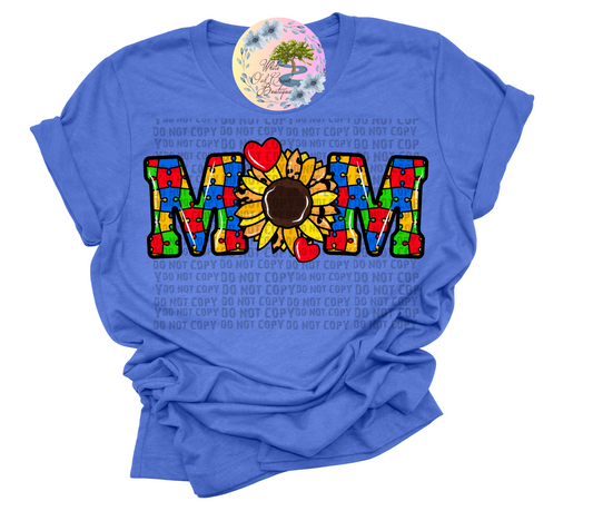 Mom Sunflower Autism T-Shirt