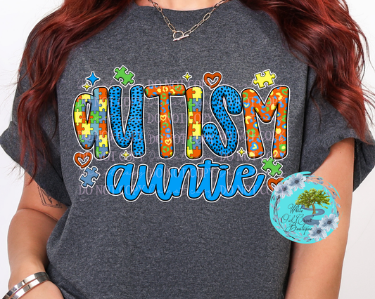 Autism Auntie Lady T-Shirt