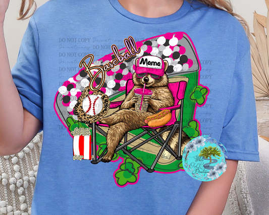Baseball Mama Baseball Feral Raccoon