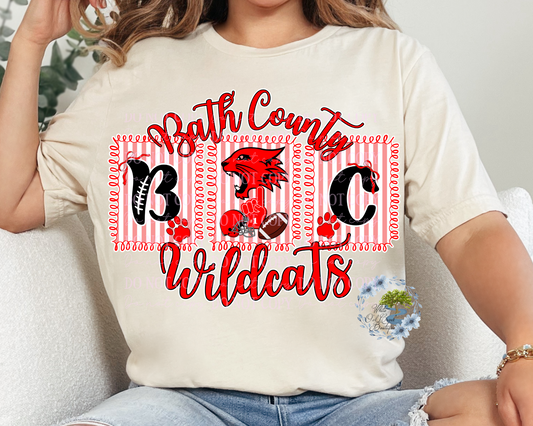 Bath County Wildcats Football Preppy