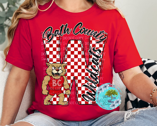 Bath County Wildcats Checkered