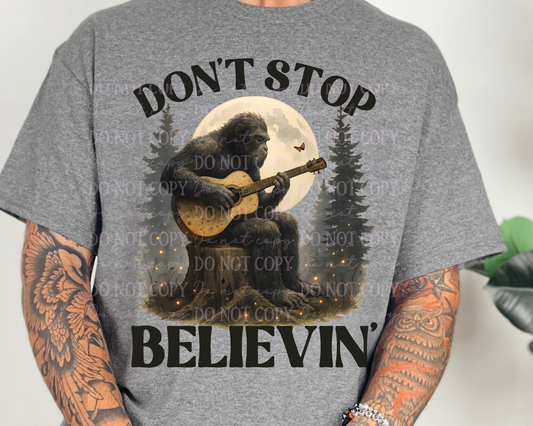 DTF Transfer Bigfoot Don't Stop Believin'
