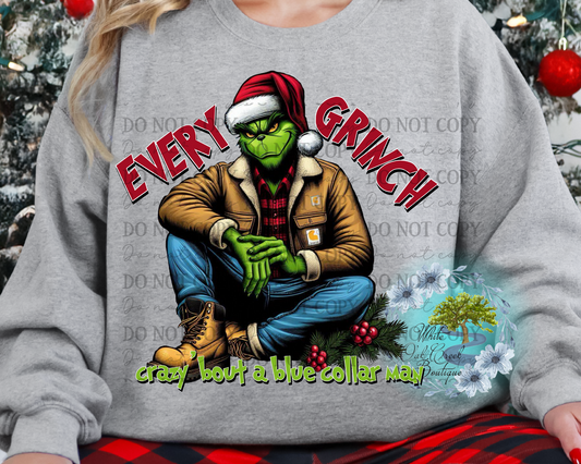 Blue Collar Male Sweatshirt or T-Shirt Green Guy