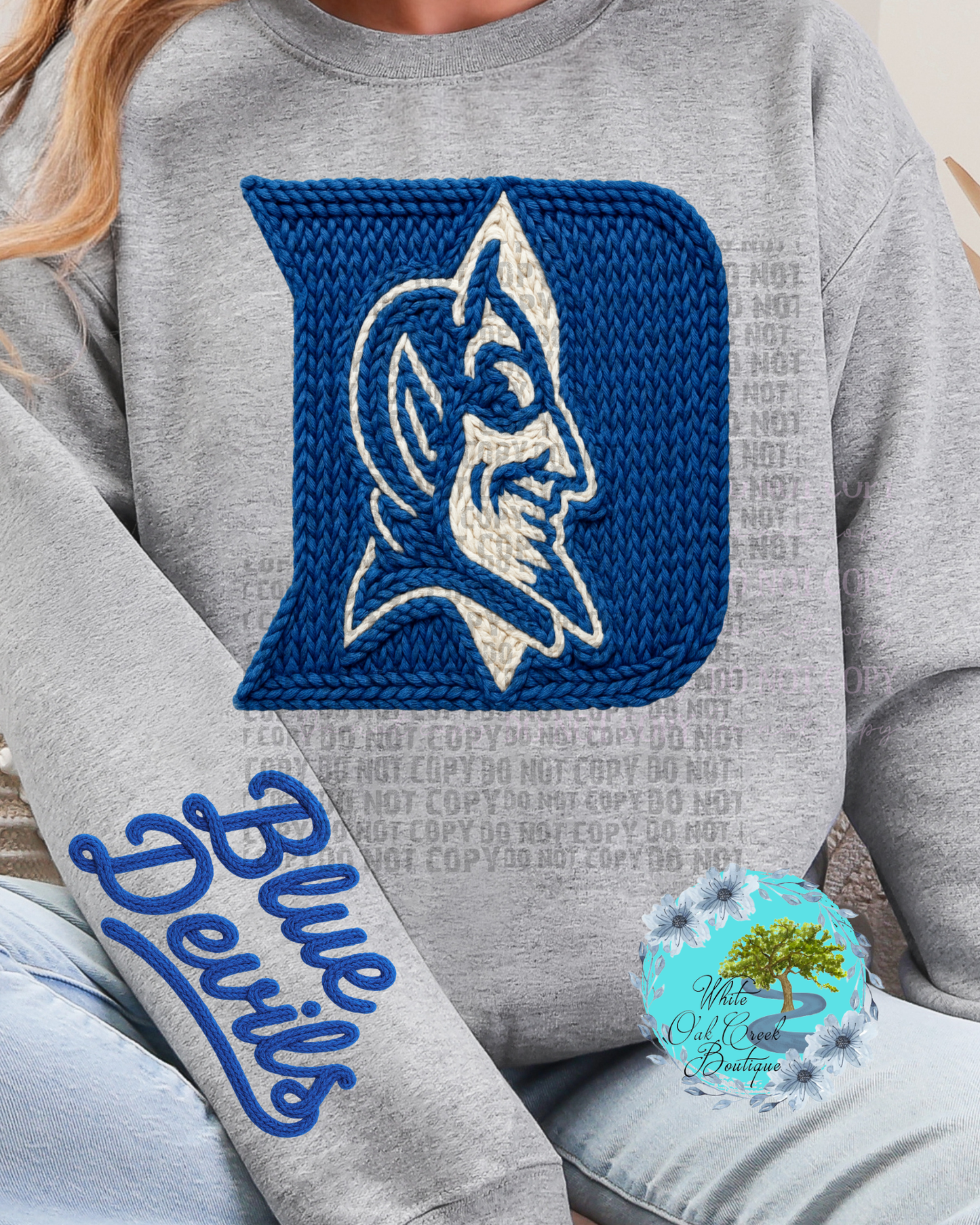 Devils Faux Yarn Sweatshirt