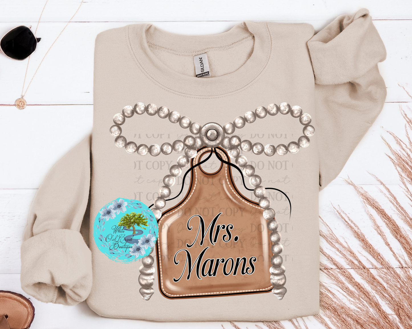 Cow Tag Monogram Sweatshirt