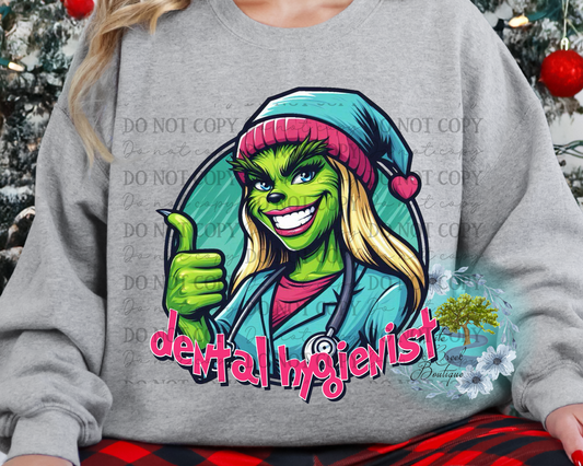 Dental Hygienist Sweatshirt or T-Shirt Green Guy