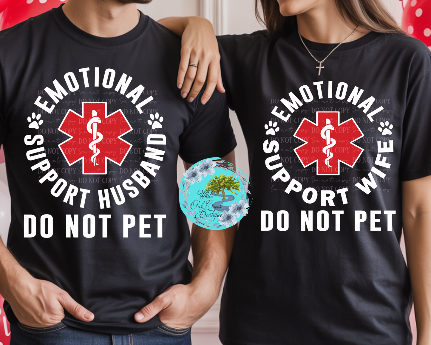Emotional Support Husband or Wife T-Shirt