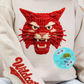 Red Wildcats Faux Yarn Sweatshirt