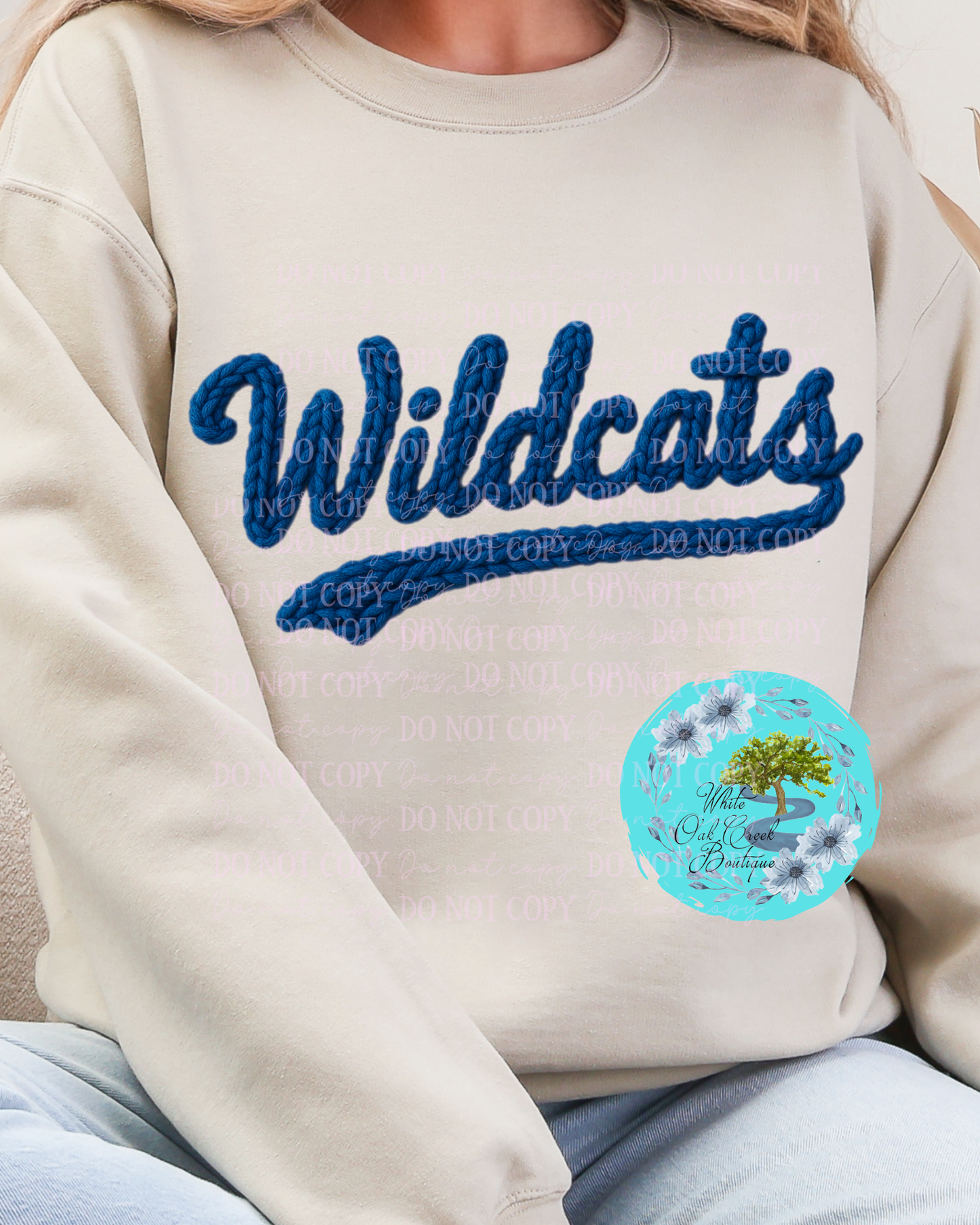 DTF Transfer Wildcats Faux Yarn