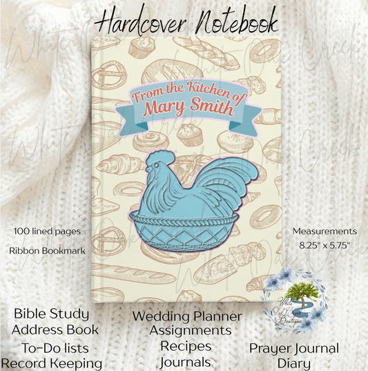 Hen on a Nest Recipe Book Personalized