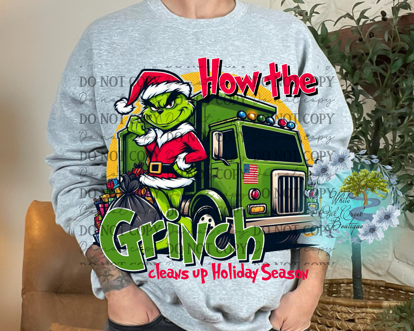 DTF Transfer Grinch Garbage Man