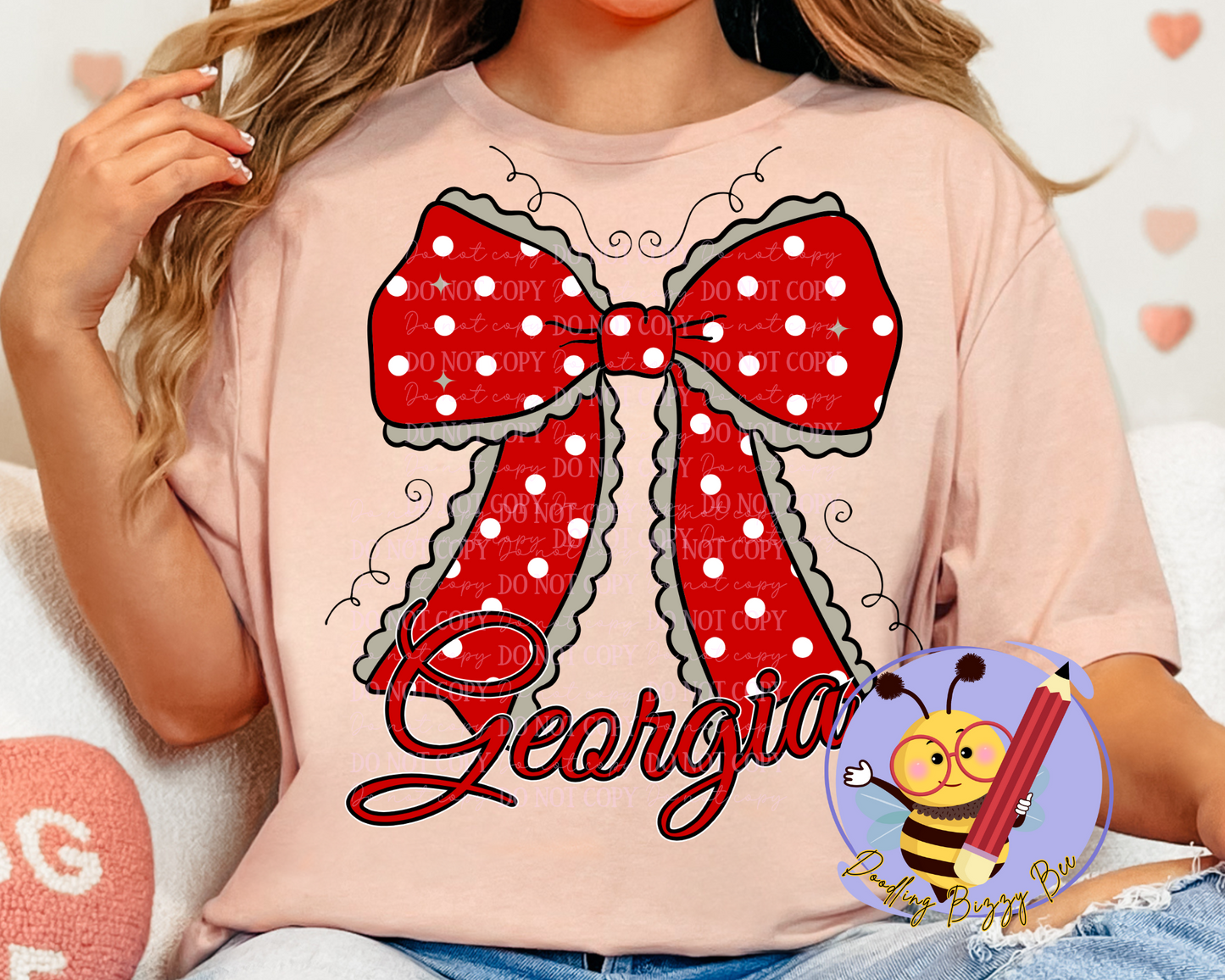 DTF Transfer Georgia Bow