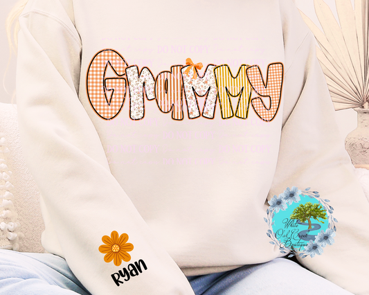 Checked Fall Personalized T-Shirt or Sweatshirt