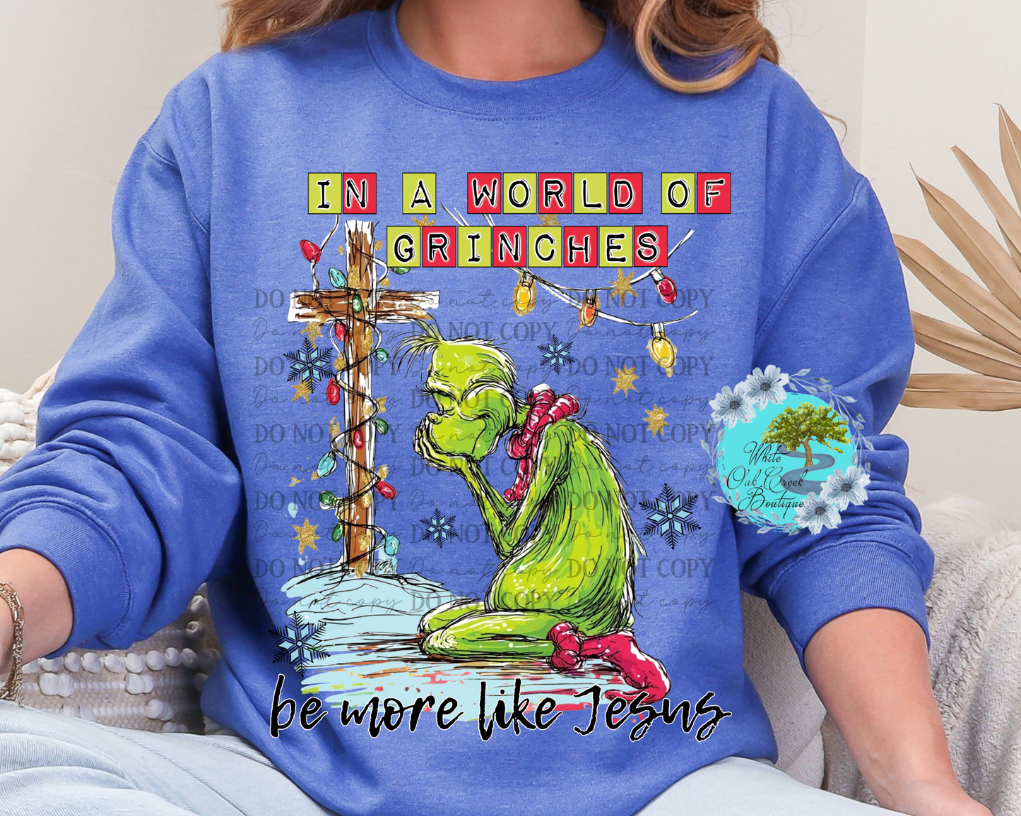 DTF Transfer Grinch Praying