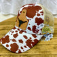 Cow Print Brown Cow Tag Hat