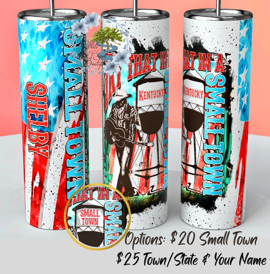 Small Town Personalized Tumbler