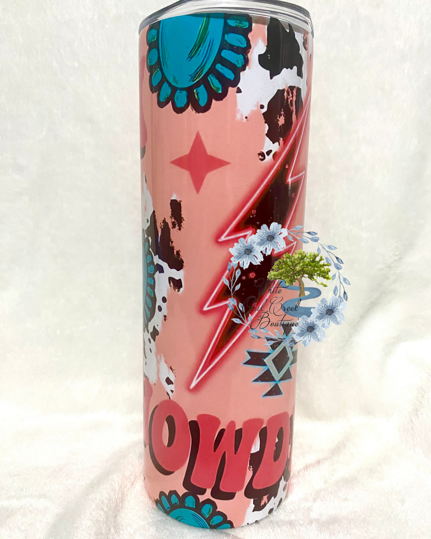 Howdy Pink Blush Retro Tumbler