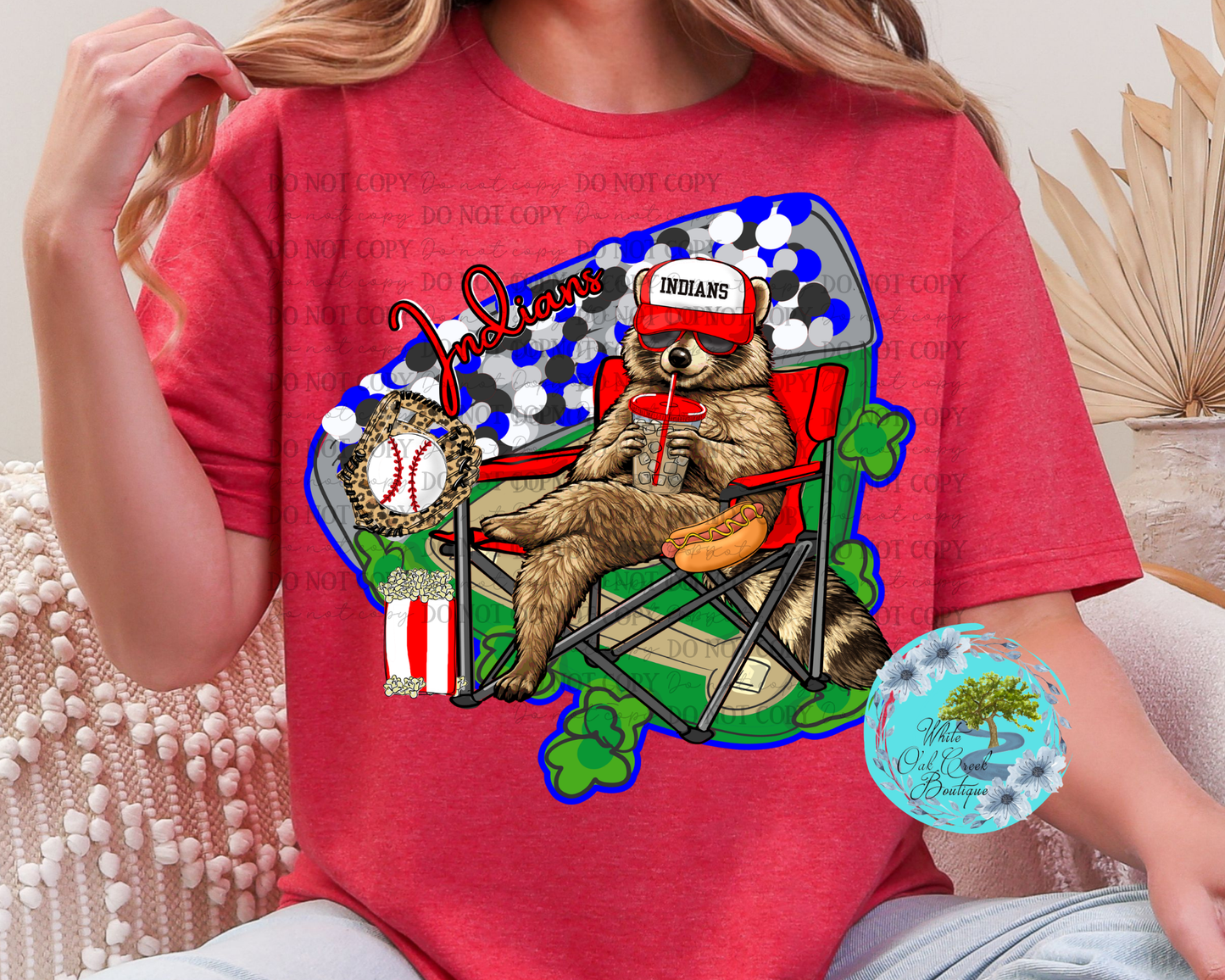 Indians Baseball Feral Raccoon