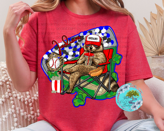 Indians Baseball Feral Raccoon