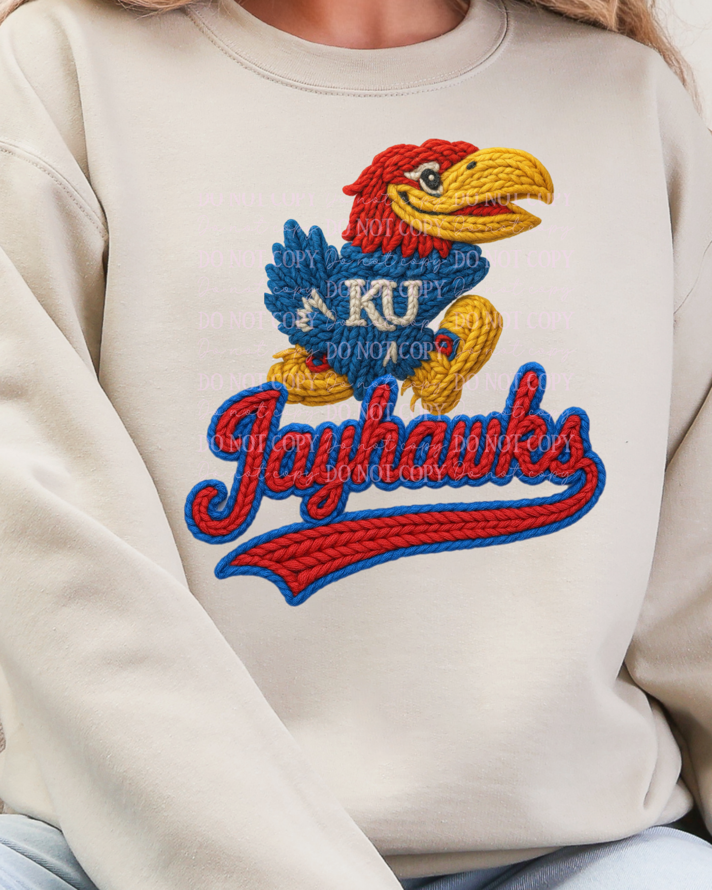 DTF Transfer Jayhawks Yarn