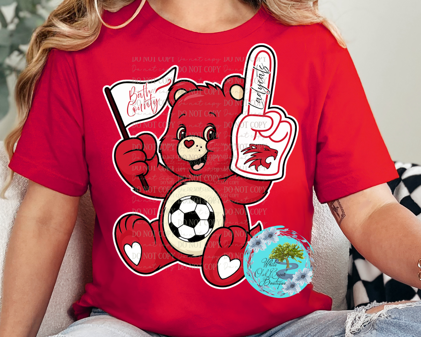Bath County Wildcats Care Bear Soccer T-shirt