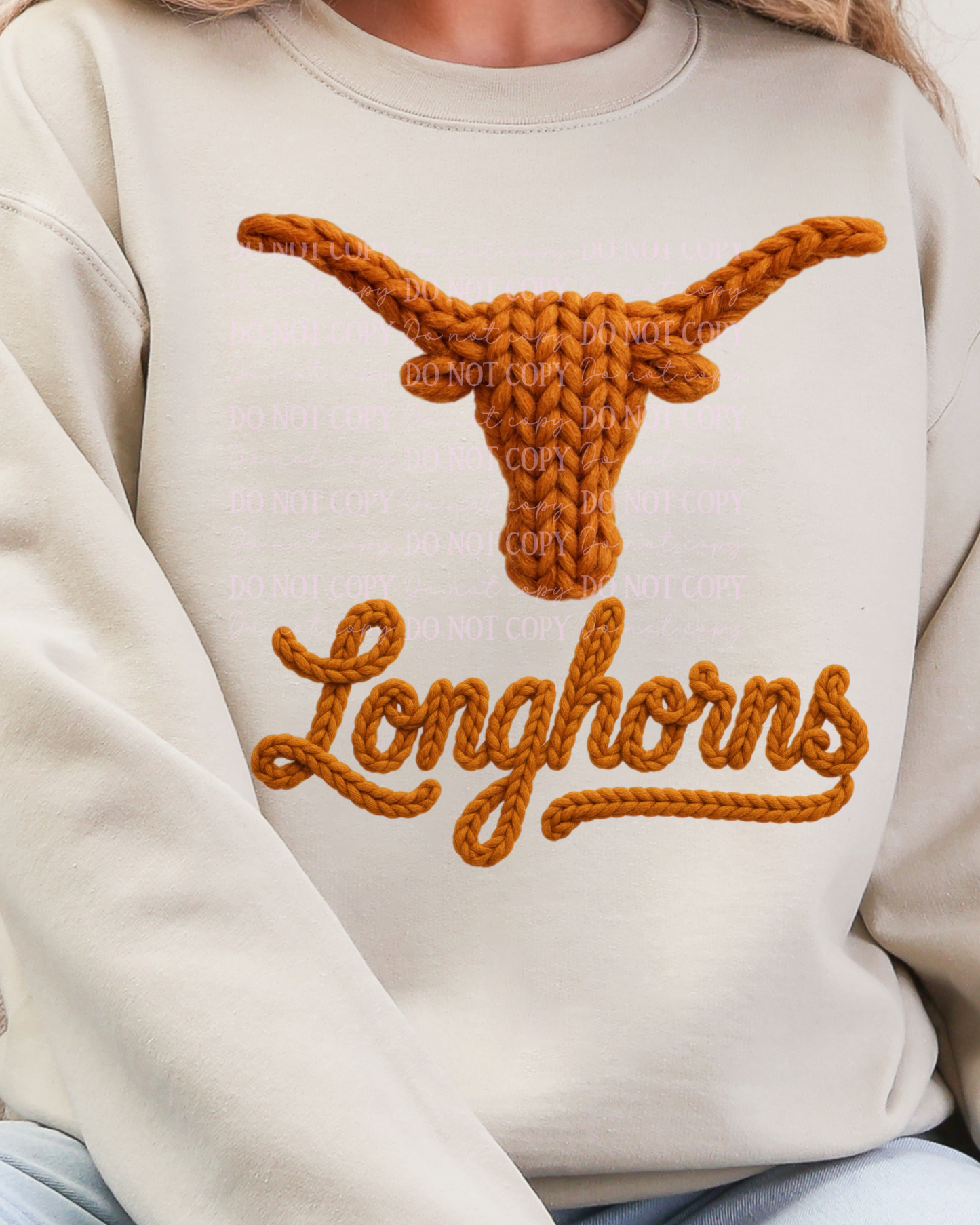 DTF Transfer Longhorns Yarn
