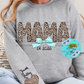 Personalized Cheetah Blue Bow Sweatshirt