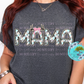 Mama Camo Blue Deer Antlers Pink Bow T-Shirt