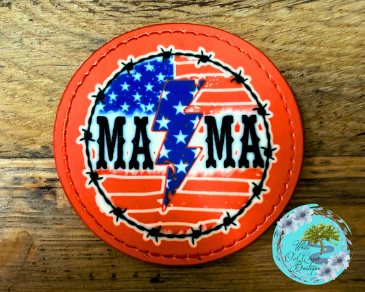 Mama American Flag Trucker Hat Patch