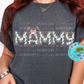 Mammy Camo Blue Deer Antlers Pink Bow T-Shirt