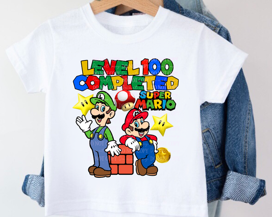 DTF Transfers 100 Days Mario