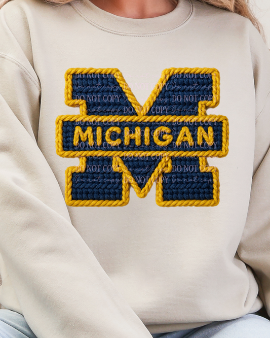 DTF Transfer Michigan Yarn