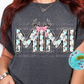 Mimi Camo Blue Deer Antlers Pink Bow T-Shirt