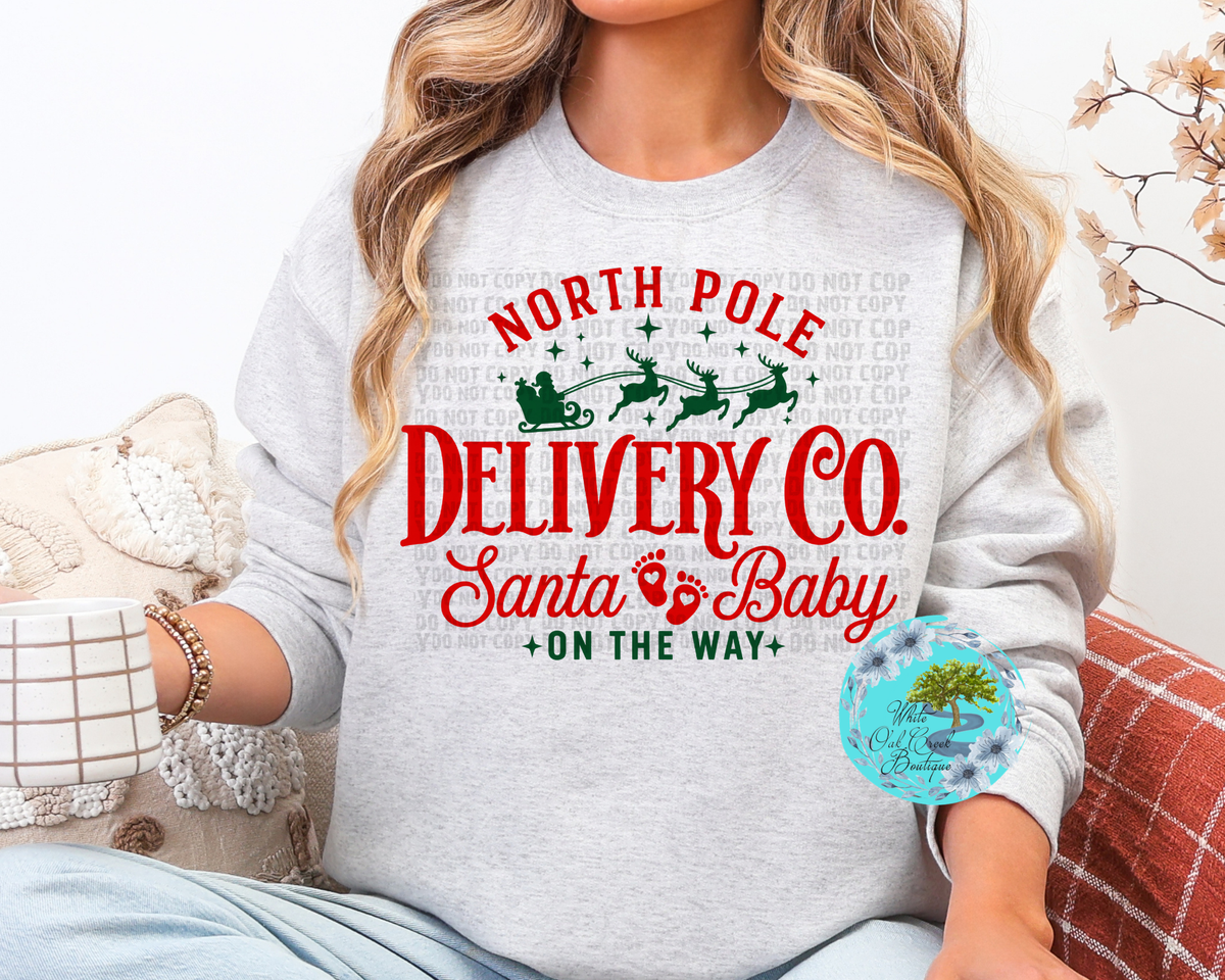 North Pole New Baby Arrival Sweatshirt