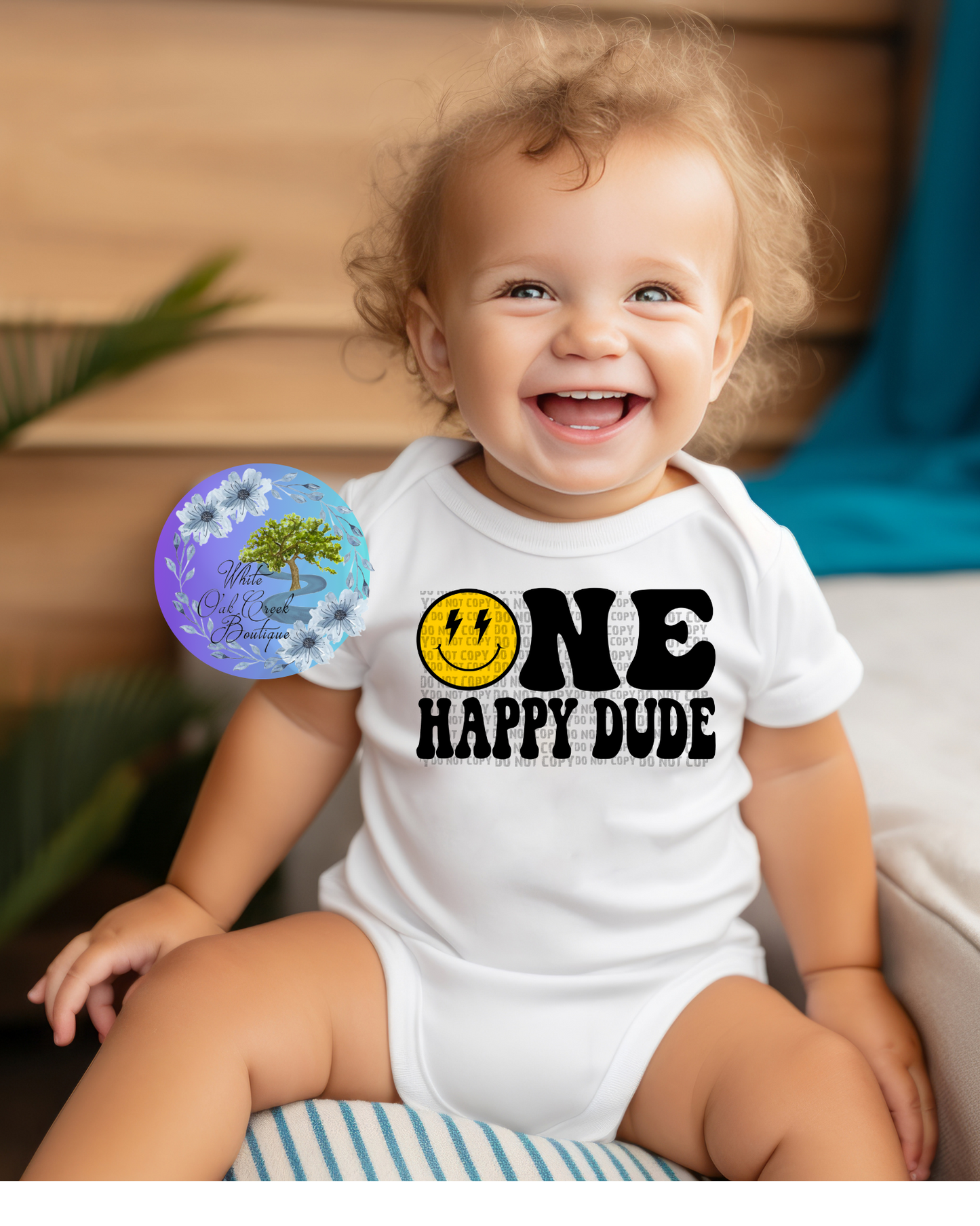 One Happy Dude Birthday Onesie Bodysuit