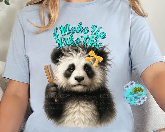 Panda Hair I Woke Up Like This T-shirt